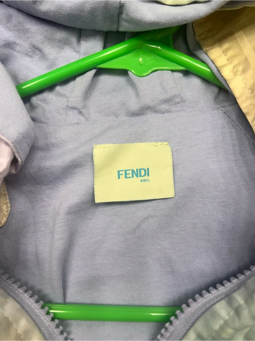 Fendi Pastel Rainbow Bear Hooded Puffer Jacket